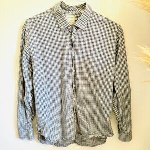 MENS BILLY REID White Blue Beige Long Sleeve Button Classic Dress Shirt XL